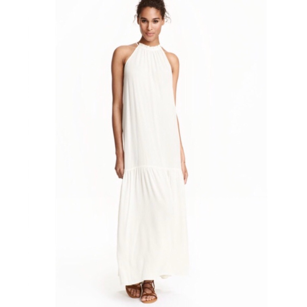 🎉HP x2🎉 H&M High Neck Gauze Maxi Dress